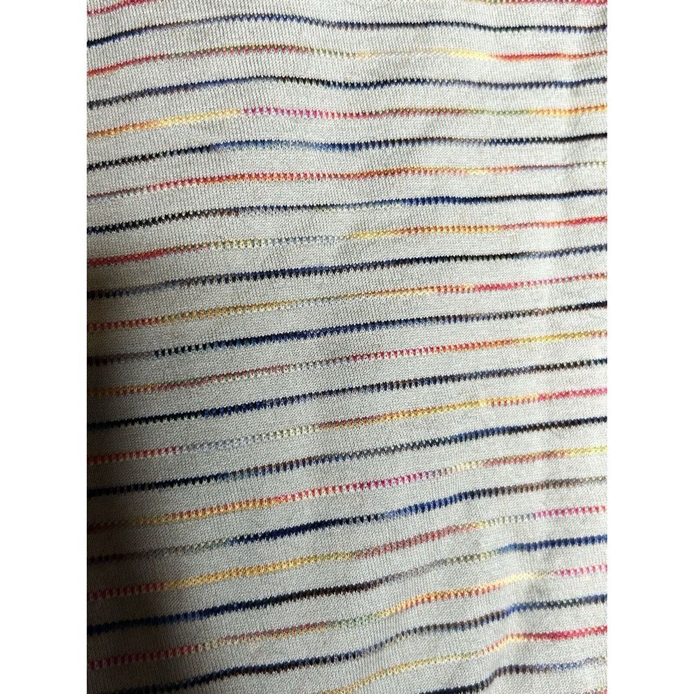Northern Isles‎ Double Mercerized 1/2 Sleeve Golf Polo Shirt Mens M Tan Stripe - Picture 3 of 5